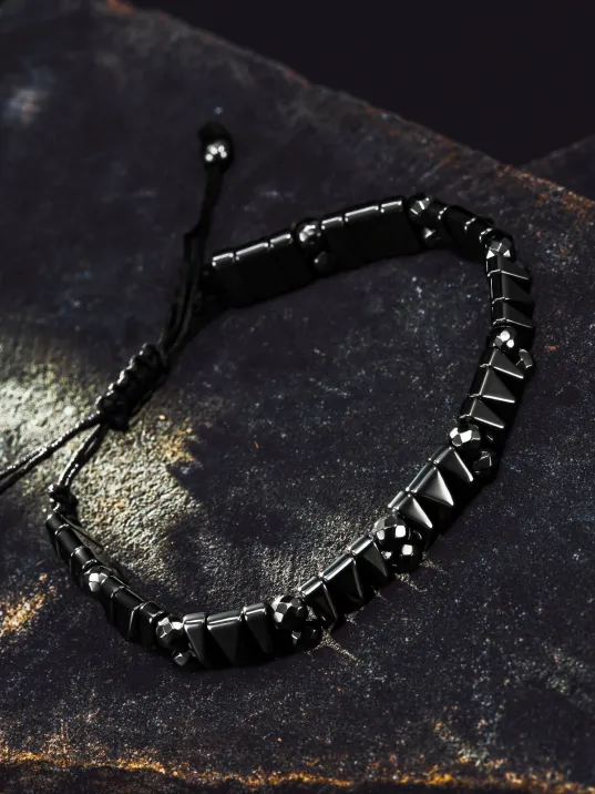 Erkek Kadın Doğal Taş Bileklik - Siyah Hematit Doğal Taşlı Makrome Yuvarlak Model 2 Unisex Bileklik Erkek Kadın Doğal Taş Bileklik - Siyah Hematit Doğal Taşlı Makrome Yuvarlak Model 2 Unisex Bileklik