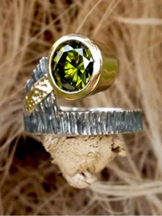 Edebali Usta Özel Tasarımı Efdal Gümüş Bayan Yüzük