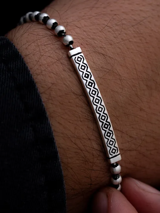 Erkek Gümüş Bileklik - Top Zincir Baklava Desen Gümüş Bileklik Erkek Gümüş Bileklik - Top Zincir Baklava Desen Gümüş Bileklik