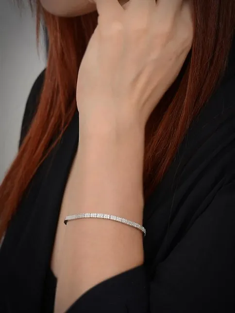 Karis Bayan Zirkon Taşlı Gümüş Su Yolu Set - Kolye, Bileklik, Küpe, Yüzük