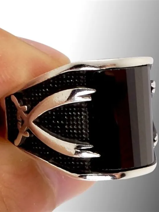 Zülfikar Erkek Gümüş Yüzük 4 Farklı Renk Seçeneği