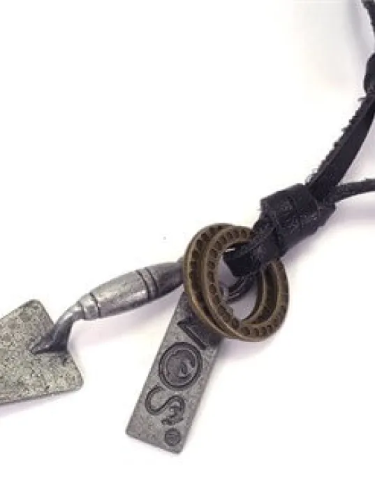 Mala Erkek Deri Kolye İnşaatçılara Özel