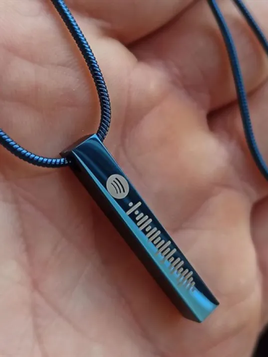 Spotify Şarkı Kodlu Çelik Mavi Bar Çubuk Kolye Snake Zincir CKLSPOTYKLY-MAV Spotify Şarkı Kodlu Çelik Mavi Bar Çubuk Kolye Snake Zincir CKLSPOTYKLY-MAV