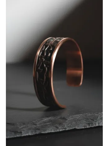 Kadın Bakır Bileklik - Siyah Gece Büyüsü Model Bakır Kadın Bileklik