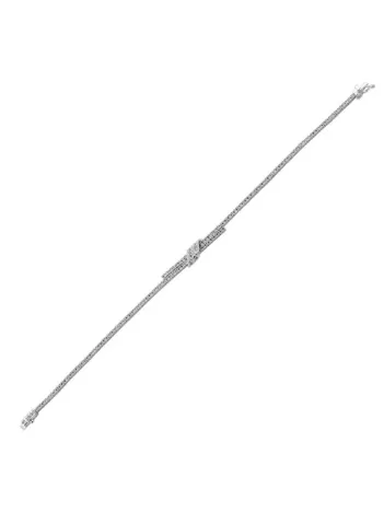 Nida Zirkon Taşlı Su Yolu Bayan Gümüş Bileklik