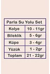 Parla Bayan Zirkon Taşlı Gümüş Su Yolu Set - Kolye, Bileklik, Küpe, Yüzük Parla Bayan Zirkon Taşlı Gümüş Su Yolu Set - Kolye, Bileklik, Küpe, Yüzük