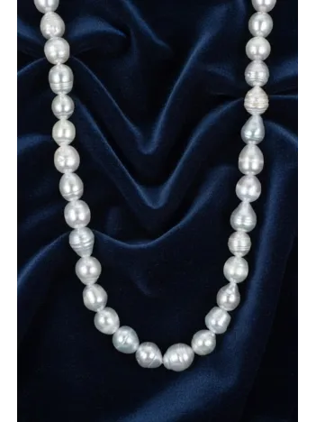 Gerçek Dizi İnci - 8mm Doğal Beyaz Yanar Dönerli Tatlısu Yuvarlak İnci Takı Yapım Malzemesi