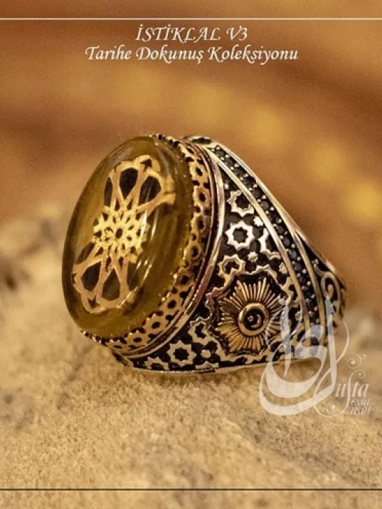 İslam Usta Tasarımı İstiklal Model 3 Gümüş Erkek Yüzük