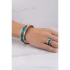 Kadın Bakır Bileklik Yüzük Set - Charmaleon Model Özel Baskı Metal Kutu Ve Kuvars Taşı Kadın Bakır Bileklik Yüzük Set - Charmaleon Model Özel Baskı Metal Kutu Ve Kuvars Taşı