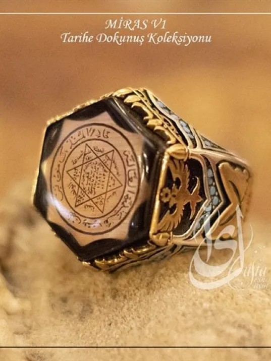 İslam Usta Tasarımı Miras Model 1 Gümüş Erkek Yüzük
