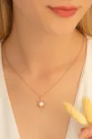 Kadın Gümüş Kolye - Rose Altın Kaplama Beyaz Opal Taşlı Kutup Yıldızı Gümüş Kolye Kadın Gümüş Kolye - Rose Altın Kaplama Beyaz Opal Taşlı Kutup Yıldızı Gümüş Kolye