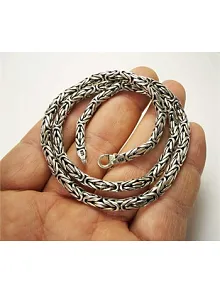 Kral Erkek Gümüş Zincir Kolye 4,5mm Orta Kalınlık