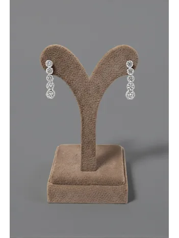 Kadın Gümüş Küpe - Ahsen Gümüş Su Yolu Kadın Küpe