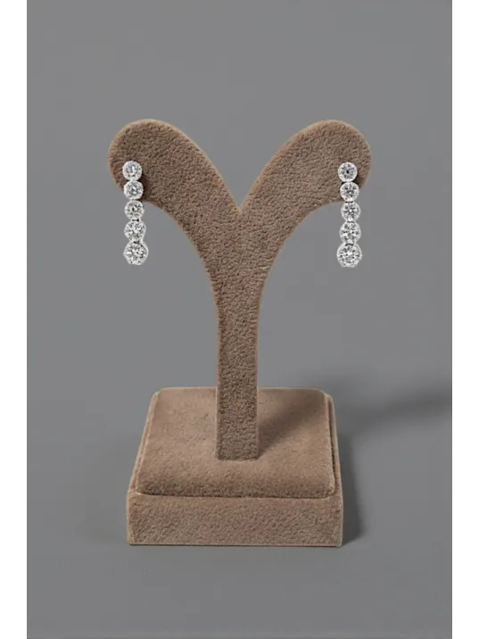 Kadın Gümüş Küpe - Ahsen Gümüş Su Yolu Kadın Küpe