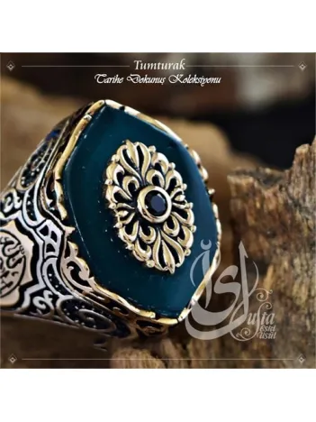 İslam Usta Tasarımı Tumturak Gümüş Erkek Yüzük