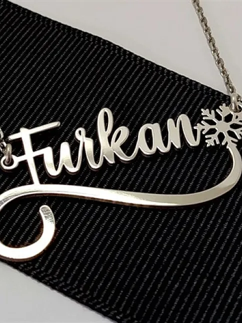 Kişiye Özel Tasarım Kartanesi Bayan Gümüş Kolye