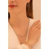 Kadın Gümüş Takı Seti - Duru Zirkon Taşlı Model Kolye, Bileklik, Yüzük, Küpe Tam Set