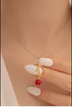 Zirkon Taşlı Rose Gül Çiçeği Model 2 Kadın Gümüş Kolye Gklglcckmd2-ros