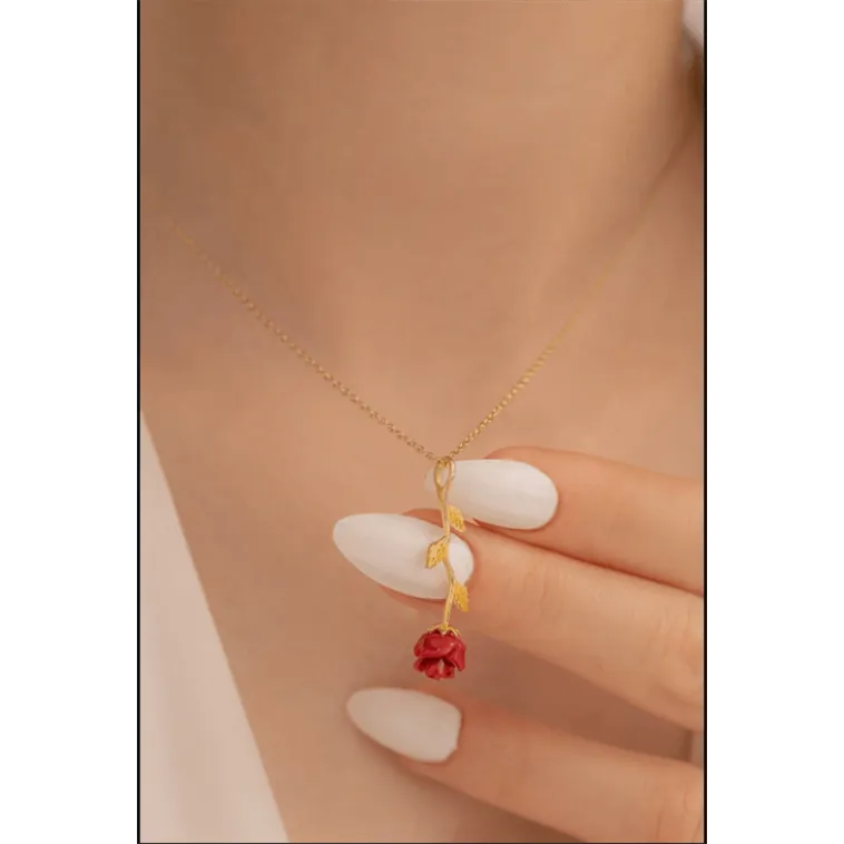 Zirkon Taşlı Rose Gül Çiçeği Model 2 Kadın Gümüş Kolye Gklglcckmd2-ros Zirkon Taşlı Rose Gül Çiçeği Model 2 Kadın Gümüş Kolye Gklglcckmd2-ros