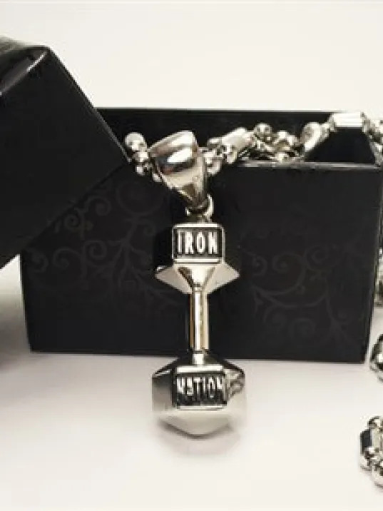 316l Paslanmaz Çelik Dambıl Erkek Çelik Kolye