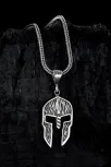Erkek Gümüş Kolye - Gladyatör Kask Şövalye Sparta Motifli Erkek Gümüş Kolye Erkek Gümüş Kolye - Gladyatör Kask Şövalye Sparta Motifli Erkek Gümüş Kolye