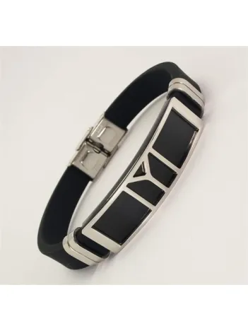 IYI Kayı Boyu Diriliş Kauçuk Çelik Erkek Bileklik