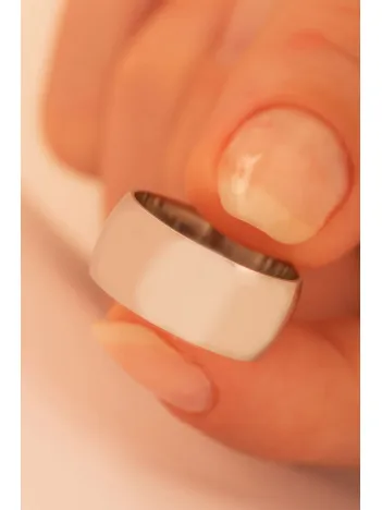 Eliana Tek Gümüş Alyans Yüzük Söz Nişan Yüzükleri Kişiye Özel Ahşap Kutulu