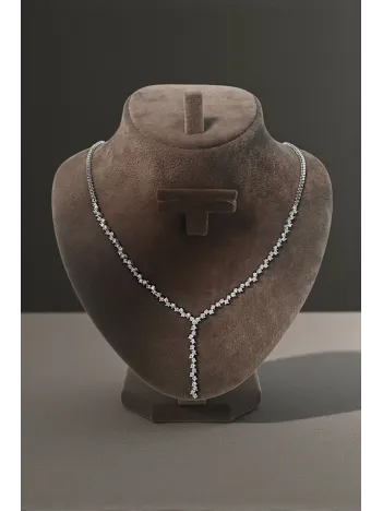 Alin Model Gümüş Su Yolu Kadın Kolye