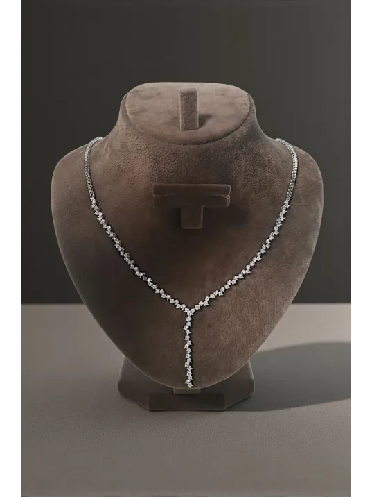 Alin Model Gümüş Su Yolu Kadın Kolye