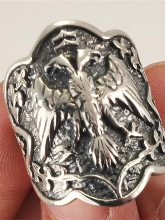 Ertuğrul Gümüş Erkek Zihgir Başparmak Yüzüğü