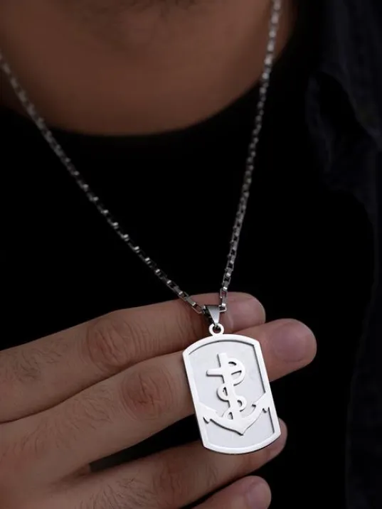 Erkek Kolye - Ottoman Çapa Model Çelik Kolye