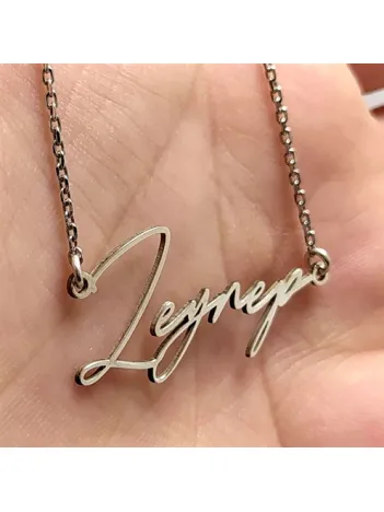 Kişiye Özel İsimli Bayan Gümüş Kolye Zeynep Kişiye Özel İsimli Bayan Gümüş Kolye Zeynep