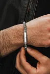 Erkek Çelik Bileklik - Özel Kilitli Model Yuvarlak Kral Erkek Bileklik