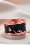 Kadın Bakır Bileklik Yüzük Set - Andrelina Model Özel Baskı Metal Kutu Ve Doğal Taşlar