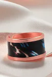 Kadın Bakır Bileklik Yüzük Set - Andrelina Model Özel Baskı Metal Kutu Ve Doğal Taşlar