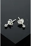 Kadın Gümüş Küpe - 2 mm 925 Ayar Gümüş Top Küpe