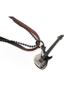Gitar Erkek Deri Kolye