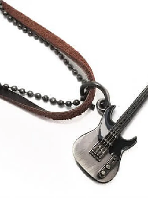 Gitar Erkek Deri Kolye Gitar Erkek Deri Kolye