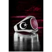 Ay Yıldız Temalı Faset Kesim Zirkon Taşlı Gümüş Yüzük Ay Yıldız Temalı Faset Kesim Zirkon Taşlı Gümüş Yüzük