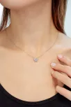 Kadın Gümüş Kolye - Swarovski Taşlı Zirconia Çok Taşlı Yıldız Motifli Kadın Kolye