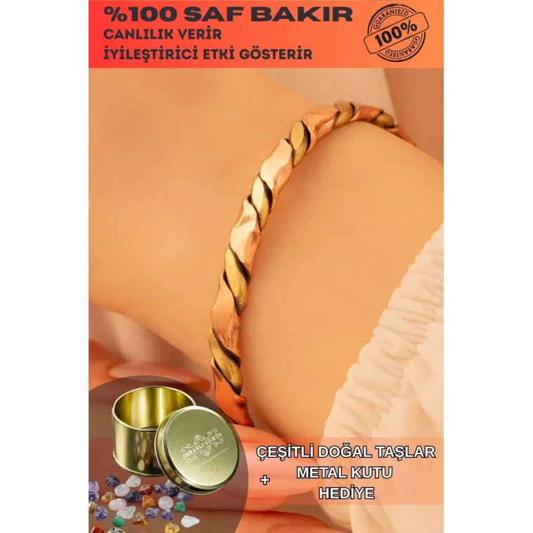 Kadın Bakır Bileklik - Sirayet Kadın Bakır Kelepçe Bileklik Bilezik Kadın Bakır Bileklik - Sirayet Kadın Bakır Kelepçe Bileklik Bilezik