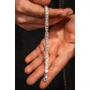 Erkek Gümüş Bileklik - 6mm Beyaz Kare Kral Parlak Model Erkek Künye Erkek Gümüş Bileklik - 6mm Beyaz Kare Kral Parlak Model Erkek Künye