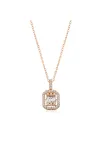 Gümüş Kolye - Kadın Tek Taş Baget Gümüş Rose Altın Kolye Gümüş Kolye - Kadın Tek Taş Baget Gümüş Rose Altın Kolye