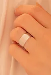 Eliana Tek Gümüş Alyans Yüzük Söz Nişan Yüzükleri Kişiye Özel Ahşap Kutulu