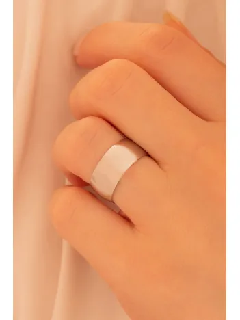 Eliana Tek Gümüş Alyans Yüzük Söz Nişan Yüzükleri Kişiye Özel Ahşap Kutulu