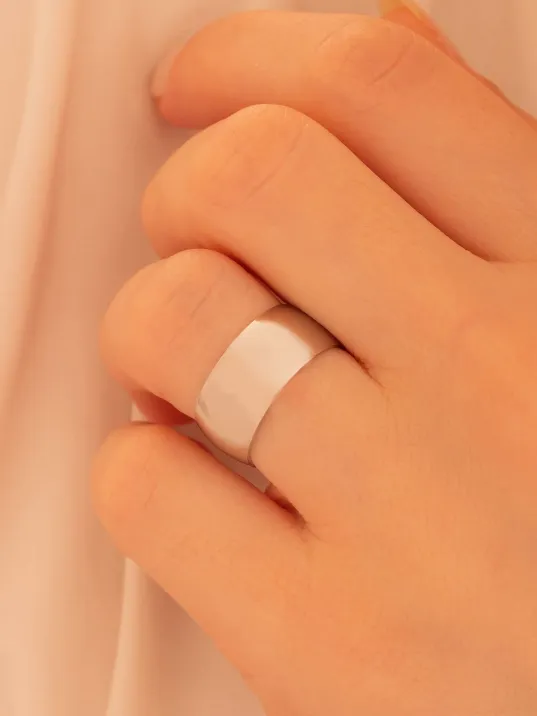 Eliana Tek Gümüş Alyans Yüzük Söz Nişan Yüzükleri Kişiye Özel Ahşap Kutulu