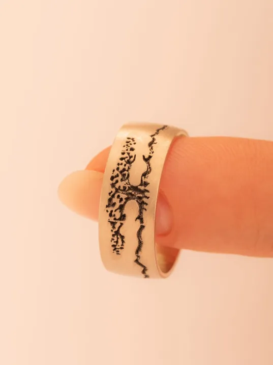 Hayat Ağacı Kadın Erkek Gümüş Tek Alyans Yüzük