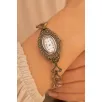 Kadın Gümüş Saat - Gelin Saati - Retro Tasarım 925 Ayar Gümüş Kadın Saat Elips Model Kadın Gümüş Saat - Gelin Saati - Retro Tasarım 925 Ayar Gümüş Kadın Saat Elips Model