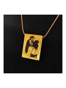 Lazer Fotoğraf Kazımalı Unisex Çelik Kolye