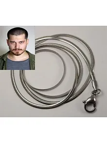 Yassı Model Sarp Snake Yılan Kolye Erkek Çelik Kolye Zincir 316l Paslanmaz Çelik